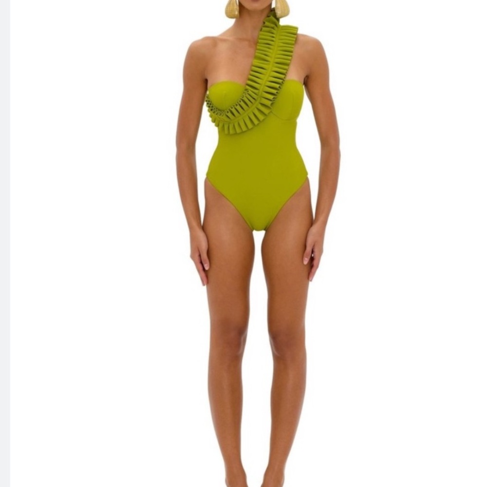 Andrea Iyamah Olive Green Bodysuit